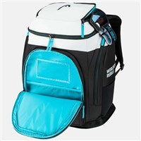 Head Rebels Racing Backpack S - Black / White / Speed Blue - front open