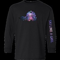 Ski Like A Girl The Galaxy L/S Tee - Girl's - Black / Glitter