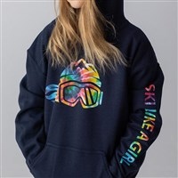 Ski Like A Girl Tie-Dye Hoodie - Girl's