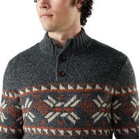 Smartwool Heavy Henley Sweater - Men's - Charcoal / Pecan Brown