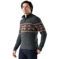 Smartwool Heavy Henley Sweater - Men's - Charcoal / Pecan Brown