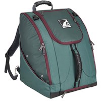 Athalon Deluxe Everything Ski Boot Backpack – Multi-Compartment Gear Bag - Green / Cranberry - Green / Cranberry