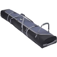 Athalon Alpine Rolling Double Ski Bag – Durable Wheeled Gear Bag - Black / Gray - Black / Gray