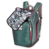 Athalon Alpine Ski Boot Backpack – Water-Resistant Gear Bag - Green / Cranberry - Green / Cranberry