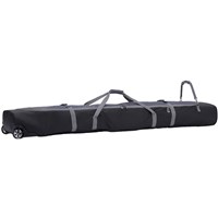 Athalon Alpine Rolling Double Ski Bag – Durable Wheeled Gear Bag - Black / Gray - Black / Gray