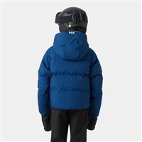 Helly Hansen Nora Short Puffy Jacket - Youth - Dark Blue - Model Back