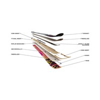 Salomon QST 100 Skis - Unisex - Black / Iceberg Green / Equipe Red - Construction