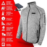 ActionHeat 5V Heated Sweater Knit Jacket - Men's - Light Grey