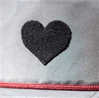 NoSo Patch - Poly Fleece Collection - Black Small Heart