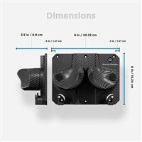 Gravity Grabber The OG Double Pack - Carbon Fiber - Dimensions