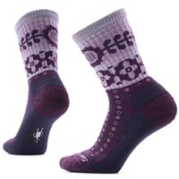 Smartwool Everyday Cozy Retro Sunflower Crew Socks - Women's - Purple Iris - Lone