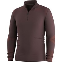 Smartwool Intraknit Thermal Merino Base Layer 1/4 Zip - Men's - Dark Mink / Burnt Sienna - Lone