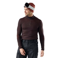 Smartwool Intraknit Thermal Merino Base Layer 1/4 Zip - Men's - Dark Mink / Burnt Sienna - Front