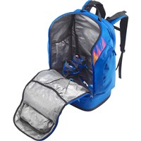 Salomon Go To Snow 50 Boot Bag - Race Blue / Fiery Red / Safety Yellow - Open