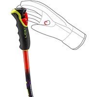 Leki WCR Evo Lite GS TR Pole - Bright Red / Violet / Neon Yellow - Glove