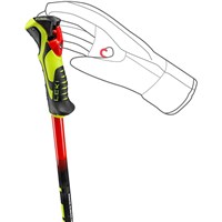 Leki WCR Evo Lite SL TR Pole - Bright Red / Violet / Neon Yellow - Glove