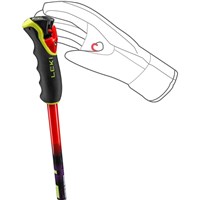 Leki WCR Pro Lite GS TR Pole - Bright Red / Violet / Neon Yellow - Glove