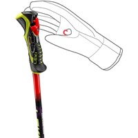 Leki WCR Pro Lite SL TR Pole - Bright Red / Violet / Neon Yellow - Glove