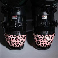 Bootcap 2.5 Ski Boot Insulated Toe Cover - Pink Leopard - top pair