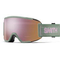 Smith Squad S Goggle - Olive Warm Steel Frame w/ CP Everyday Rose Gold Mirror + Clear Lenses (M007643VI99M5)