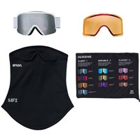 Anon Nesa S Goggles + Bonus Lens - White Frame w/ Perceive Sunny Onyx + Perceive Cloudy Burst Lenses (3054910Z59)