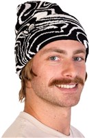 Spiral Wax Warp Beanie - Black / White