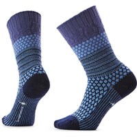 Smartwool Everyday Popcorn Cable Crew Socks - Unisex - Serene Blue - Lone