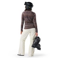 Smartwool Classic Thermal Merino Base Layer 1/4 Zip - Women's - Mocha Fair Isle Fun - back