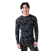 Smartwool Classic Thermal Merino Base Layer Crew - Men's - Black Tie Dye / Honey Gold - front