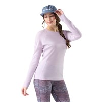 Smartwool Classic Thermal Merino Base Layer Crew - Women's - Lavender Sky Heather - front