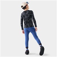 Smartwool Classic Thermal Merino Base Layer Crew - Youth - Black Tie Dye - back