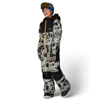 686 Shazam Insulated One-Piece Snow Suit- Boy's - Grey Tundra Colorblock