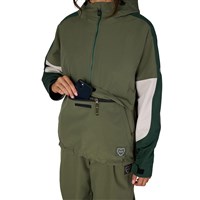 686 Outline Shell Anorak - Women's - Fatigue Green Colorblock