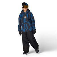 686 Waterproof Hoody - Youth - Blue Ash Shapes