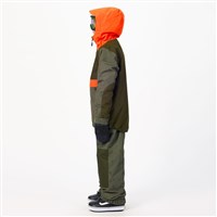 Airblaster Trencher Jacket - Youth - Olive Grid / Orange