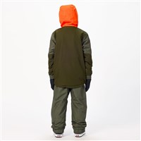 Airblaster Trencher Jacket - Youth - Olive Grid / Orange