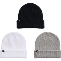 Burton DND (3 Pack) Beanie - True Black / Sharkskin / Stout White