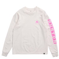 Burton Elite Long Sleeve T-Shirt - Men's - Stout White / Shockwave Pink