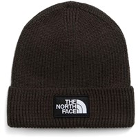 The North Face TNF Logo Box Cuffed Beanie - Dark Chestnut