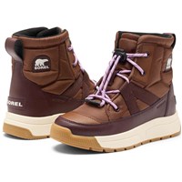 Sorel Big Kids Whitney III Mid Waterproof Boot - Youth - Dark Auburn / Red Lodge