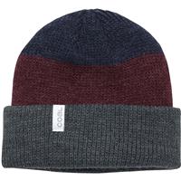 Coal The Frena Thick Knit Cuffed Slouch Beanie - Charcoal Stripe
