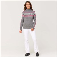 Krimson Klover Snowhut 1/4 Zip Neck Sweater - Women's - M. Grey