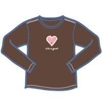 Life is good Heart Longsleeve Sleep Tee Shirt - Women's