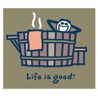Life is good Rustic Hot Tub Longsleeve Tee Shirt - Men's