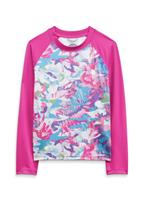 The North Face Printed Amphibious Longsleeve Sun Tee - Girl's - Linaria Pink Youth Tropical Camo Print