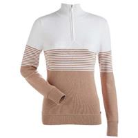 Nils Riley 1/4 Zip T-Neck Sweater - Women's - Copper / White / Copper