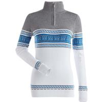 Nils Terri Sweater - Women's - White / Steel Grey Heathered / Arctic Blue