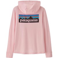 Patagonia Capilene Silkweight UPF Hoody - Youth - P-6 Logo / Peaceful Pink (PLPE)