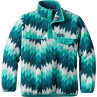 Patagonia Lightweight Synchilla Snap-T Pullover - Girl's - Zigzag / Blue