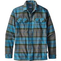 Patagonia Long Sleeve Fjord Flannel Shirt - Men's - Buckstop Plaid / Filter Blue